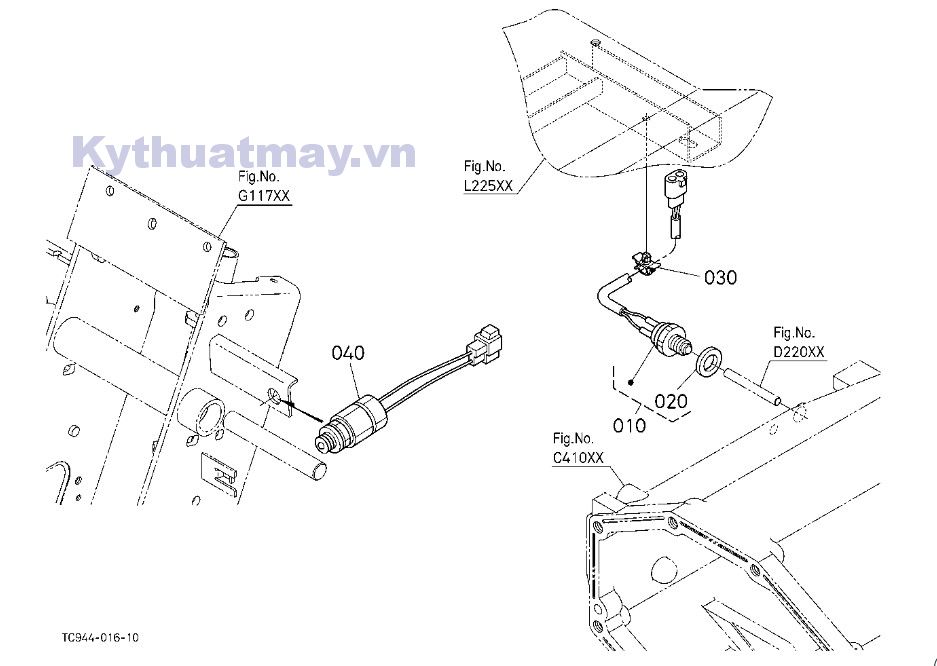 Công tắc an toàn ly hợp chân côn số xới